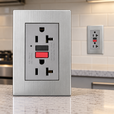 Toma GFCI Metálico