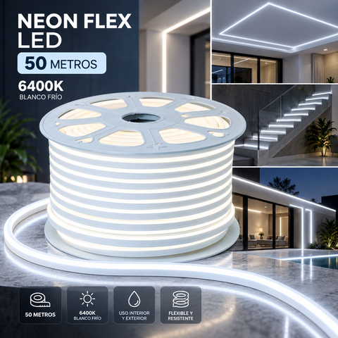 CINTA LED NEON FLEX 110V 50 METROS