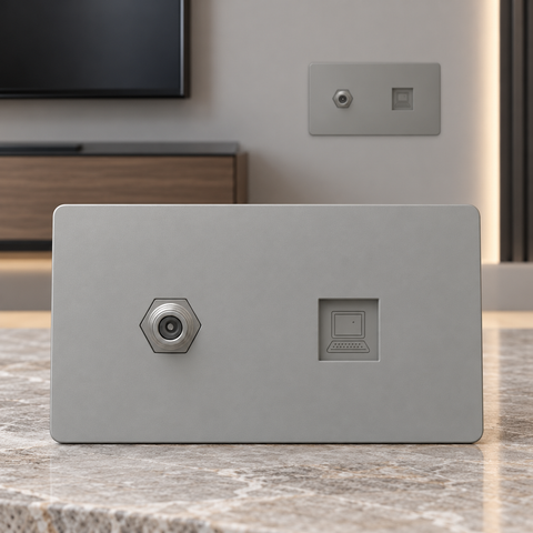 Coaxial + Internet Gris