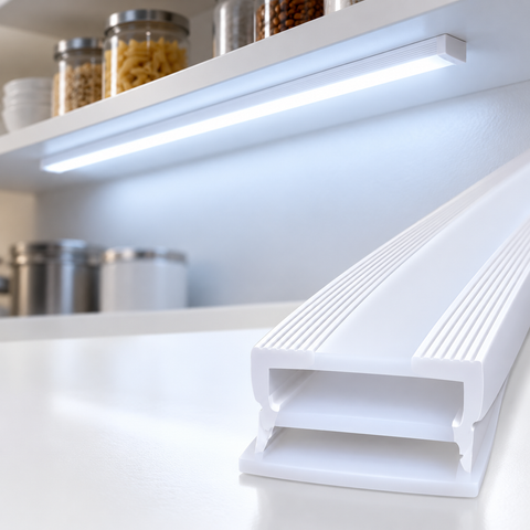 Cinta LED perfil incrustar y sobreponer - 9W/Metro