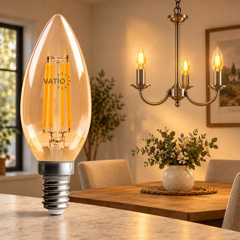 BOMBILLO LED VELA VINTAGE 4W E14 2700°k