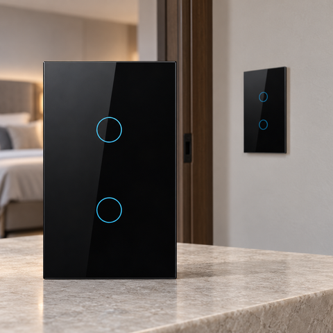 Interruptor Negro Smart Doble