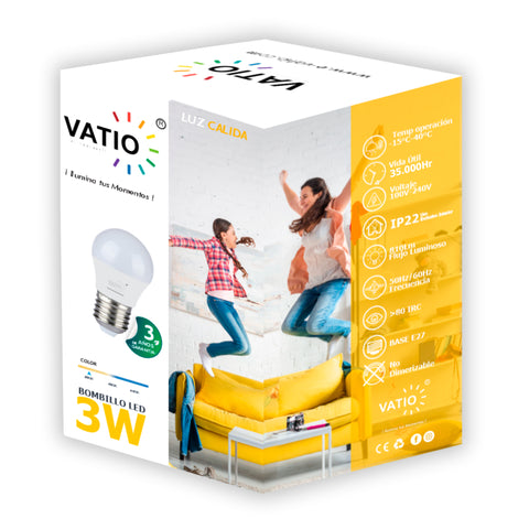 BOMBILLO LED 3W E27 6400°k