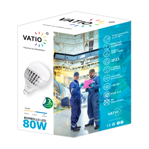 BOMBILLO LED 80W ALTA POTENCIA E27