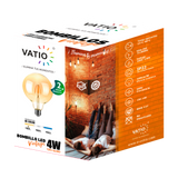 BOMBILLO LED FILAMENTO G125 4W E27 ÁMBAR 2700 K