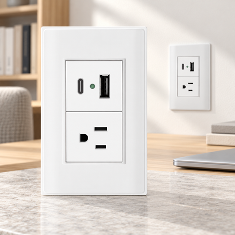 Toma Doble USB Blanco