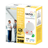 PANEL LED FRAMELESS 24W REDONDO DE INCRUSTAR