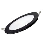 PANEL LED 12W REDONDO DE INCRUSTAR NEGRO