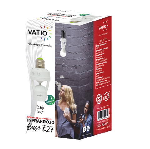 SENSOR DE MOVIMIENTO CON SOKET E27 360°