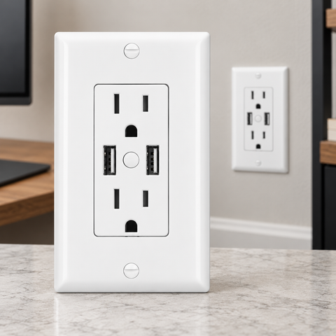Toma + USB Smart Blanco