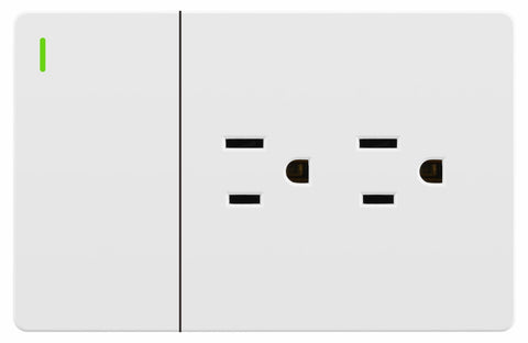 Toma Doble + Interruptor Blanco