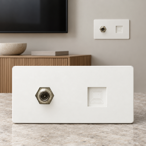 Coaxial + Internet Blanco