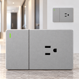 Toma + Interruptor Gris