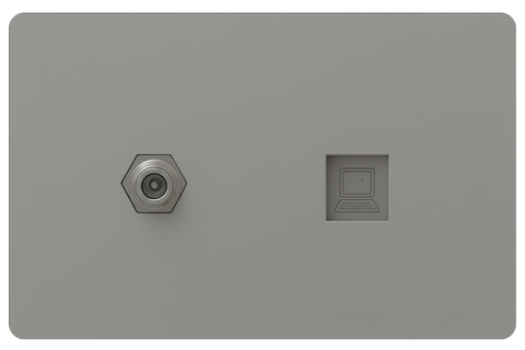 Coaxial + Internet Gris
