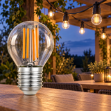 BOMBILLO LED FILAMENTO G45 2W E27 NATURAL 2700 K