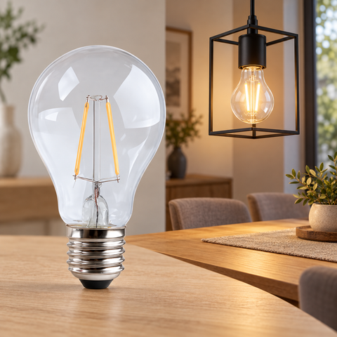 BOMBILLO LED FILAMENTO A60 4W E27 NATURAL 2700 K