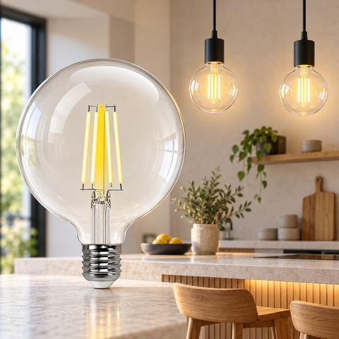 BOMBILLO LED FILAMENTO G125 4W E27 NATURAL 2700 K