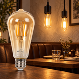 BOMBILLO LED FILAMENTO PERA MINI 4W E27 ÁMBAR 2700 K