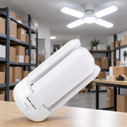 BOMBILLO LED CON ASPAS 50W E27 LUZ FRIA 6400 K