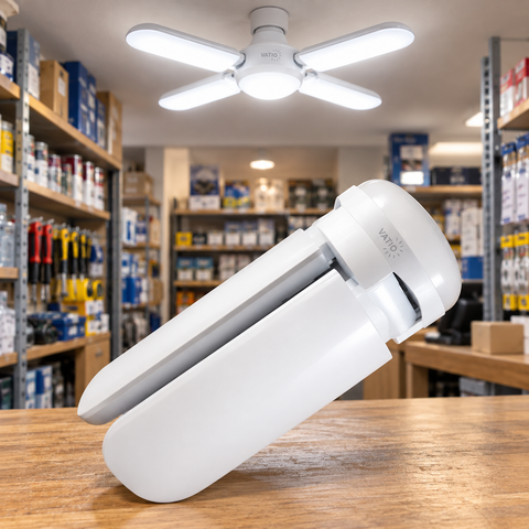 BOMBILLO LED CON 4 ASPAS 40W E27 LUZ FRIA 6400 K
