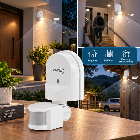 SENSOR DE MOVIMIENTO EN L 180° SOBRE PONER EN PARED