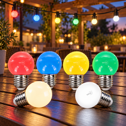 BOMBILLO PINPON 1W E27 COLORES